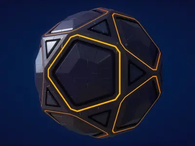 Sci-fi Orb - Stone 3D model
