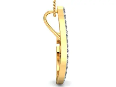 Solitaire Women Pendant 3dm STL OBJ FBX Renders Details 3D print model 83
