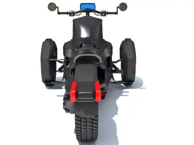 3 Wheel Motorcycle 3D model