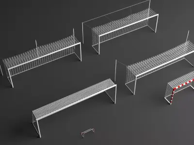 Football Net Collection Low-poly 3D model