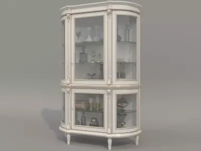 Classic Display Cabinet and Decoration 13 3D model