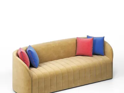 Sofa-01 two sofas 3D model