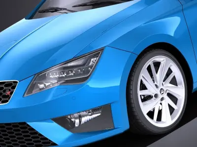 Seat Leon SC 2016 VRAY 3D model