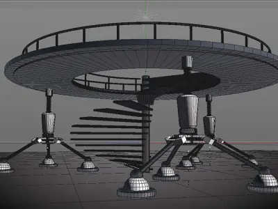 Sci Fi Observation Deck Free 3D model