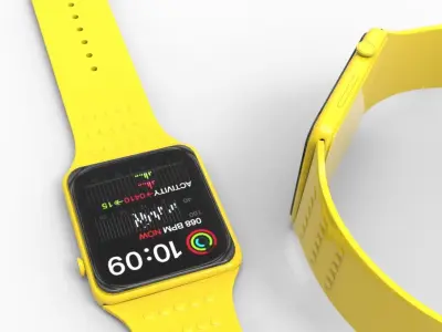 SMART WATCH -YELLOW 3D model