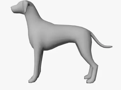 Low Poly Dalmatian dog Low-poly 3D model