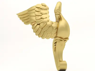 Cnc Furniture Leg Swan 4 - Swan 3D model