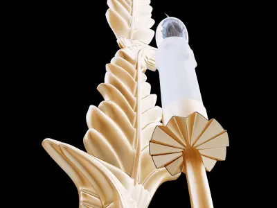 APLIQUE BERGERAC 1 HOJA GRANDE MISON 3D model