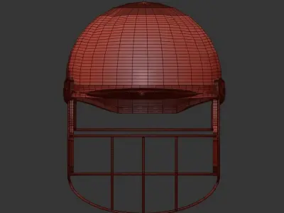 High poly Cricket Headgear 3D model