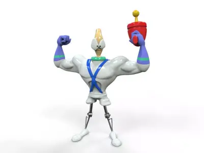 Toy - Earthworm Jim Free 3D model