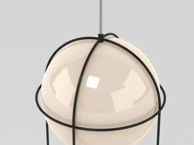 Orbit Hanging Ball Pendant Light 3D model