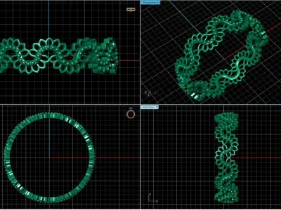 Lace Wedding Band 3D print model