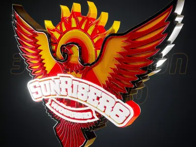 Sunrisers Hyderabad logo - Cinematic - 3D print 3D model