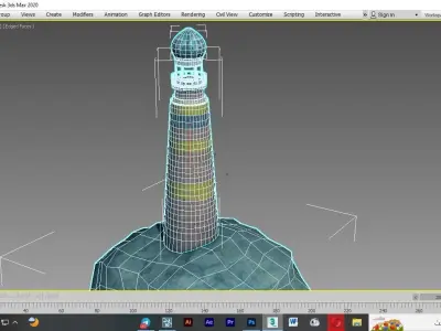 Islamic lighthouse   Middle Eastern Free 3D model