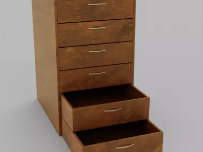 cabinet furniture Low-poly 3D model