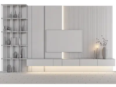 Tv Wall 10 3D model