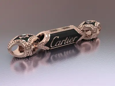 Necklace CARTIER with the enamel 3D print model 3D print model