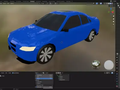 Blender low poly car model ideal model for games 3D model