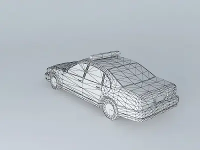 US Police Car Solar Electric Conversion 3D model