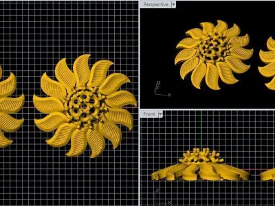 Studs Earrings 3dm file 3D print model