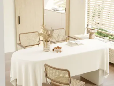 Parisian interior scene 3D model 3D model