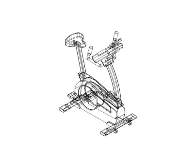 stationary Bike 3d Model 3D model