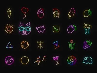 Ultimate Neon Sign pack 4 Low-poly 3D model