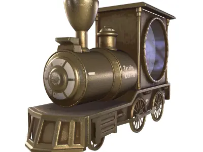 train table clock 3D model