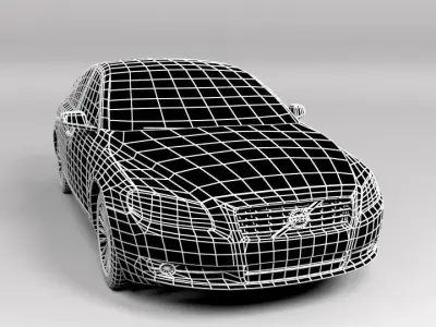 VOLVO S80 LOWPOLY Low-poly 3D model