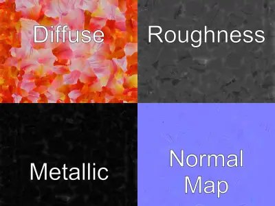 Radiant Prismatic Flower Sculpture model pack Low-poly 3D model