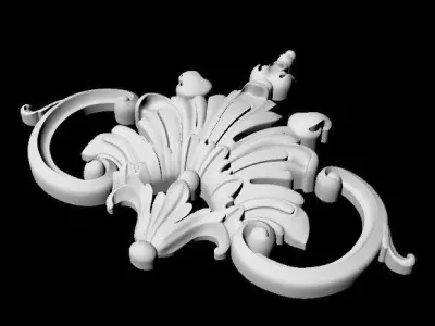 Central decor ornament for furniture 3D model 343