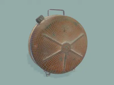 3D Scan Round Canister Low-poly 3D model