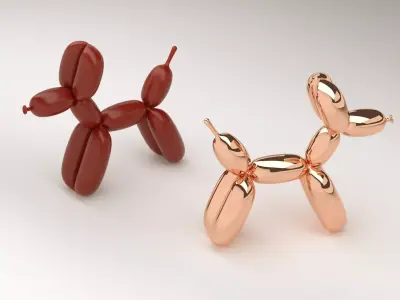 Balloon Dog Sculpture 3D model