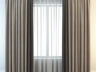 Set 20 Curtains 3D model