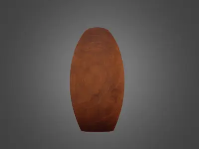 Decorative Wooden Vase 3D model