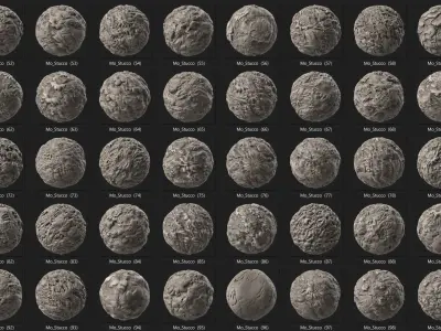 100 SBSAR Stucco flower Materials Texture
