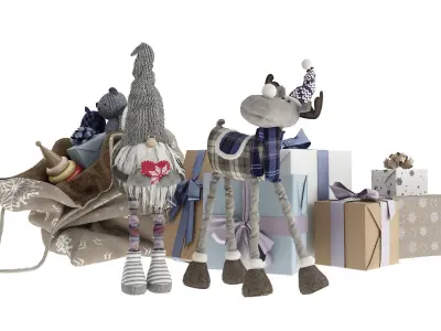 Christmas toys and gifts 3D model