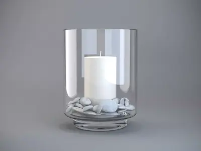 Glass Candle Holder 3D model