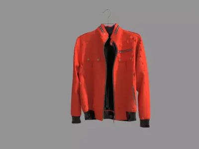 Fashion Men Jacket Red 3D model
