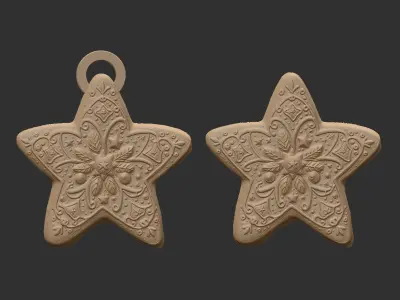star cookie decor 3D print model