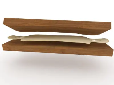 Drop through Longboard mold- ready to be milled 3D model