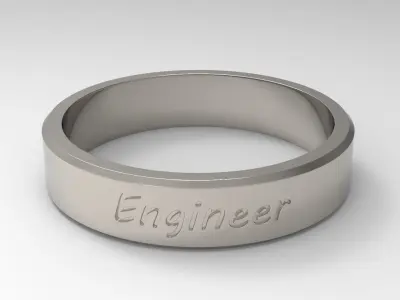 Engineer Ring Platinum 3D print model