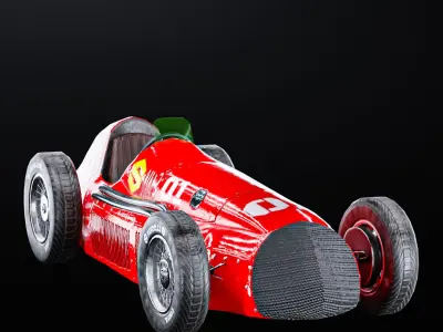 Car Formula 1-Vintage Racing Stars Low-poly 3D model