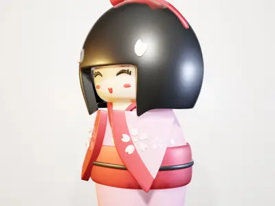 Kokeshi doll 3D model