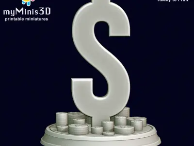 Money Sign Ornament for Lucky 3D print model