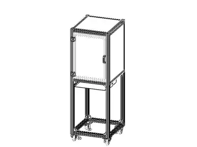 Aluminum Enclosed Workstation WL56 3D model