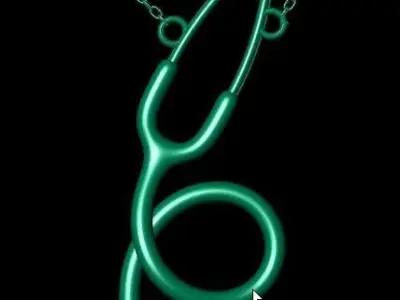 Doctor stethoscope pendant 3D print model