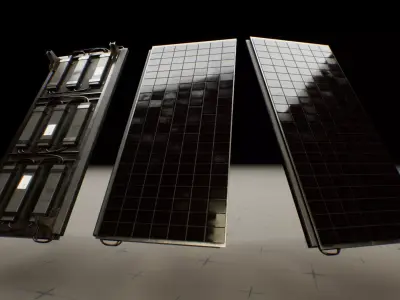 Solar Battery Low-poly 3D model