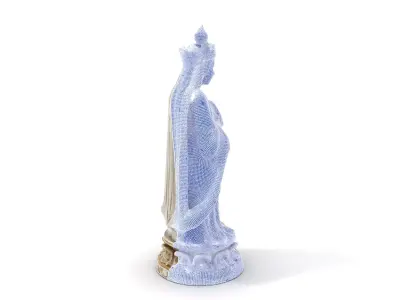 Regal Ivory Statue model pack Low-poly 3D model