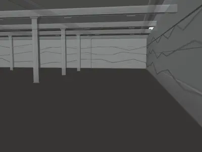 Car studio WAREHOUSE interior3D 3D model 3D model